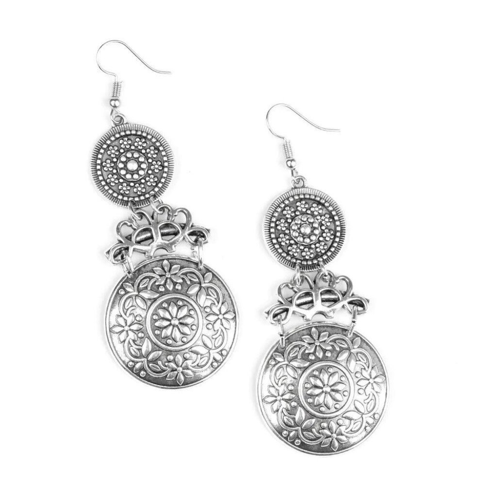 Paparazzi Garden Adventure Silver Earrings